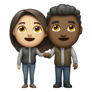 Pareja dándose un beso sticker