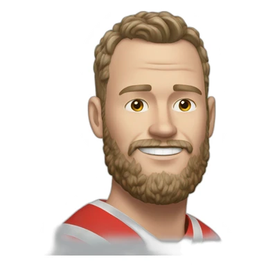 Jonathan Toews as beach bum with beard sticker