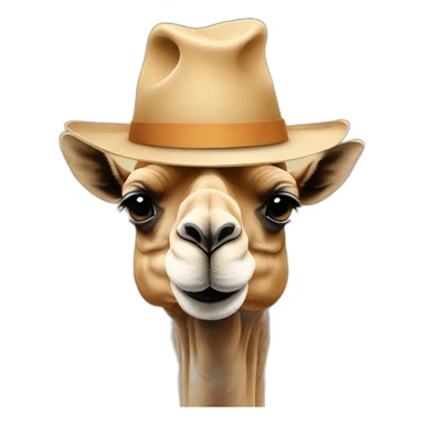 camel with a funny hat sticker