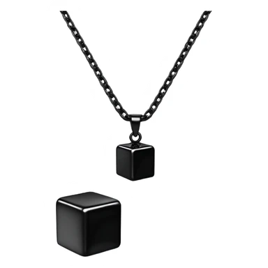 Black vertical cube necklace  sticker