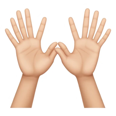 Opened hands crossing body in x shape sticker