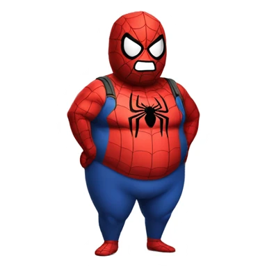 Fat spiderman sticker