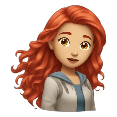 Red hair cutie Filipino sticker