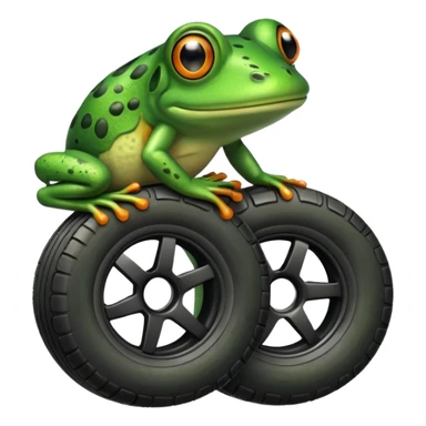 Frog Has Tire Body sticker