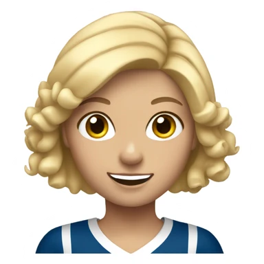 Cheerleader girl with blonde hair sticker