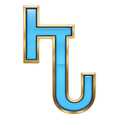 Bold Black-Blue-White-Gold Font Letter “i” sticker
