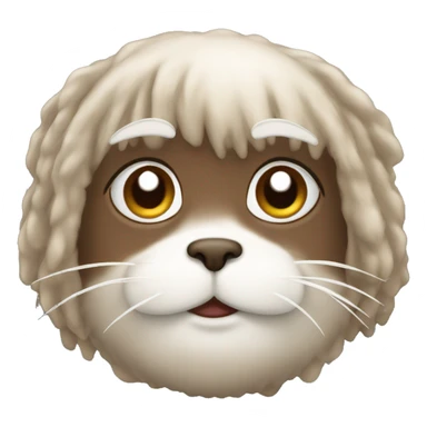 Brown ragdoll with white chin sticker