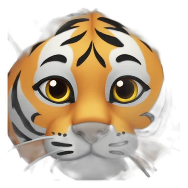 head of a tiger cat sticker