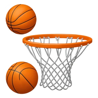 Faça um emoji de uma bola de Basquete branca e nela um símbolo de verificado sticker