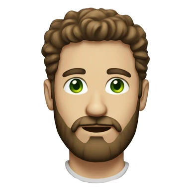 Man with beard portrait with green eyes and brown hair sticker