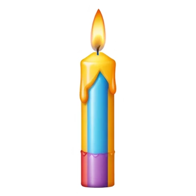 Birthday candle showing a number one sticker