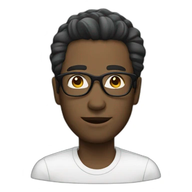 man with white glasses sticker