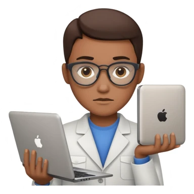 technologist with laptop sticker