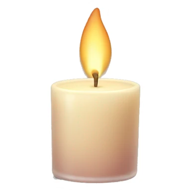 Candle in a powder-colored glass sticker