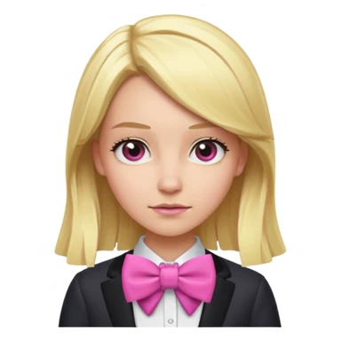 In A Clash Of Clans Aesthetic blonde hair woman with pink bowtie sticker