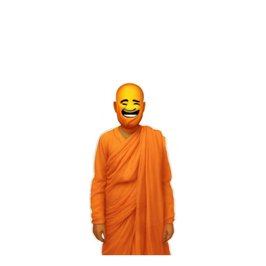 Haridwar ashram in orange next to overpass motorway sticker