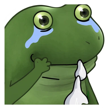 pepe the frog with a single tear sticker