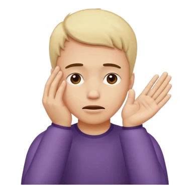 Face palm with 10 fingers sticker