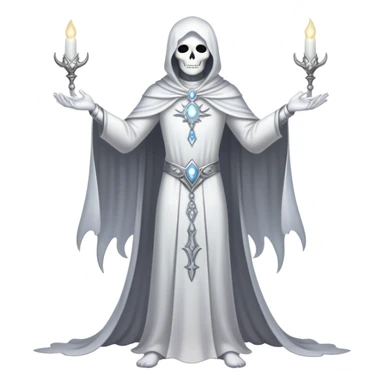 Full body, Cinematic and Ultra realistic 32k HD hauntingly beautiful specter with Balanced features, highly detailed, glowing with silver light, high shine, remembrance, a painting of white silver, fanciful, enchanting. The image is so lifelike it could leap off the canvas at any moment sticker