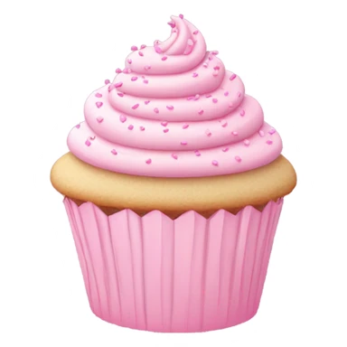 pastel pink cupcake with pink sprinkles sticker