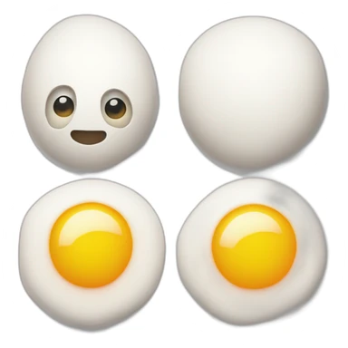 Sunny-side-up egg with eye  sticker