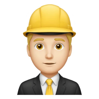 a man with yellow tie and hat sticker