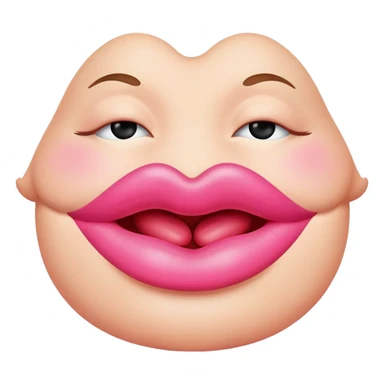 Lips kissing sticker