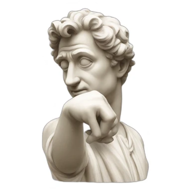 italian statue doing pinched fingers sticker