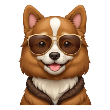 dog wearing sunglasses sticker