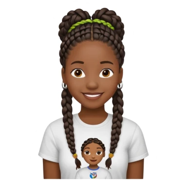 Juneteenth black girl braids sticker