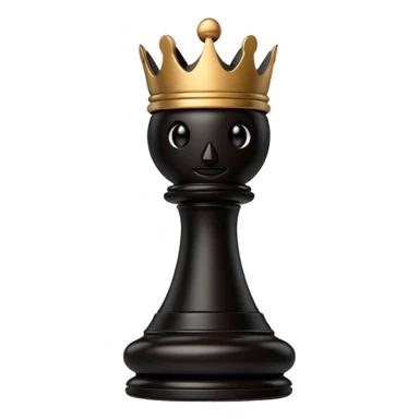 black king wooden chess pieces, sticker