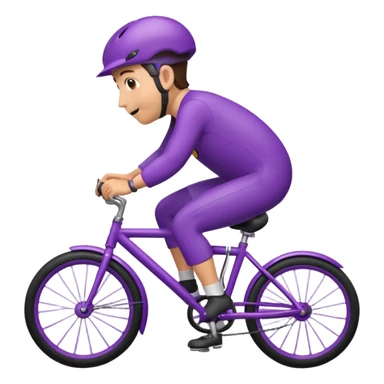 Eggplant riding a bike sticker