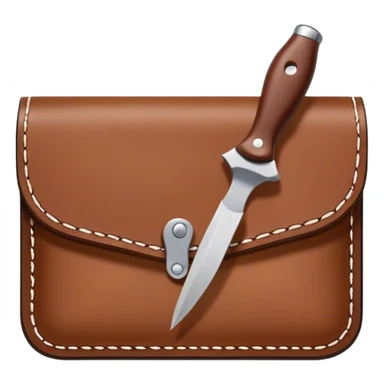 Leatherworking icon, piece of raw leather being crafted into a leather wallet or belt, professional tools like leather stitching awl, edge beveler, hammer, prying tool, minimalistic style, clean lines, transparent background. sticker