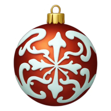 christmas ball decorated sticker