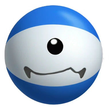 White tk mar in a blue ball sticker