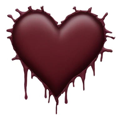 torn maroon heart sticker