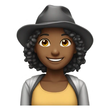Girls with hats and smiles sticker