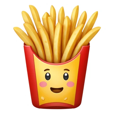 french fries without eyes sticker