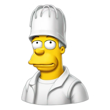 Homer simpson in iOS style sticker