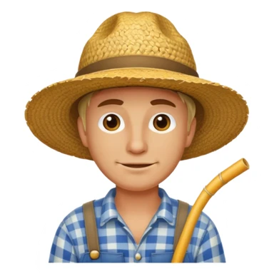 farmer with hat sticker