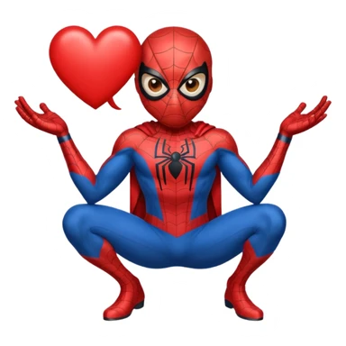 Spiderman heart emoji sticker