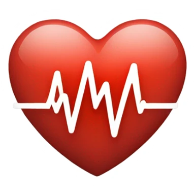 heart with heartbeat sticker