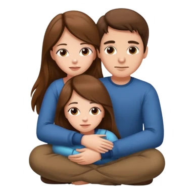 Girl sitting on guys lap head in her hands  sticker
