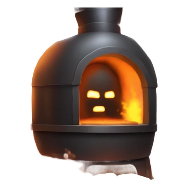 dark iron furnace fire face sticker