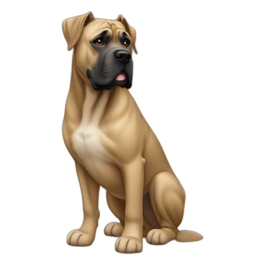 dog Cane Corso color fawn full body sticker