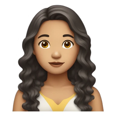 Filipino girl with wavy hair sticker