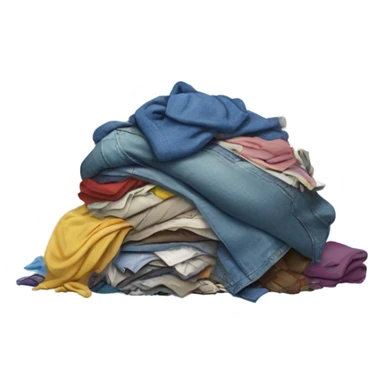 messy pile of clothes sticker