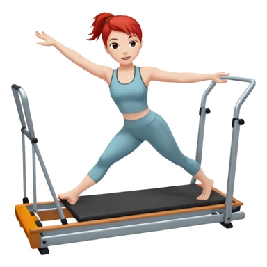 Pilates + red hair + white girl + reformer + single  sticker
