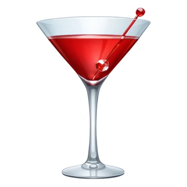 red martini glas sticker