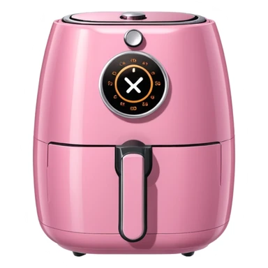 Realistic pink air fryer sticker